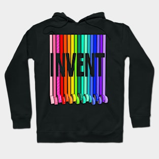 Invent with Tape in Rainbow Color Hoodie
